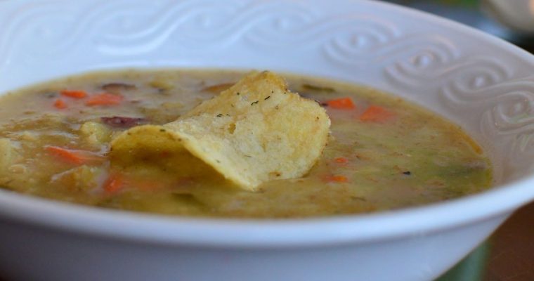 Dill Pickle Potato Chip Soup